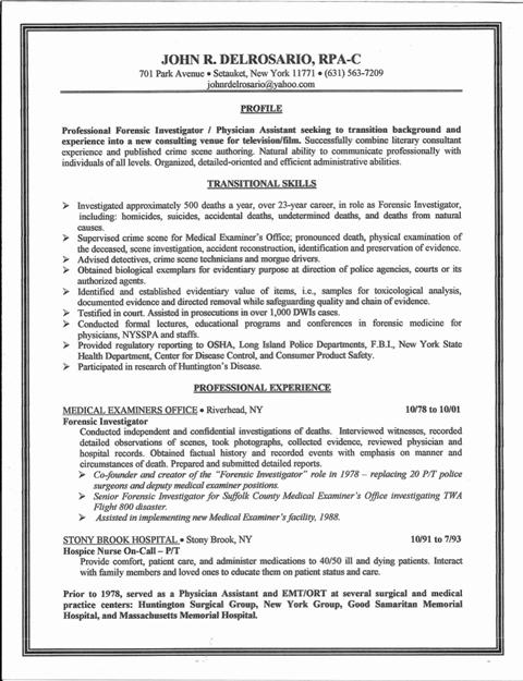 Long Island New York S Premier Certified Professional Resume